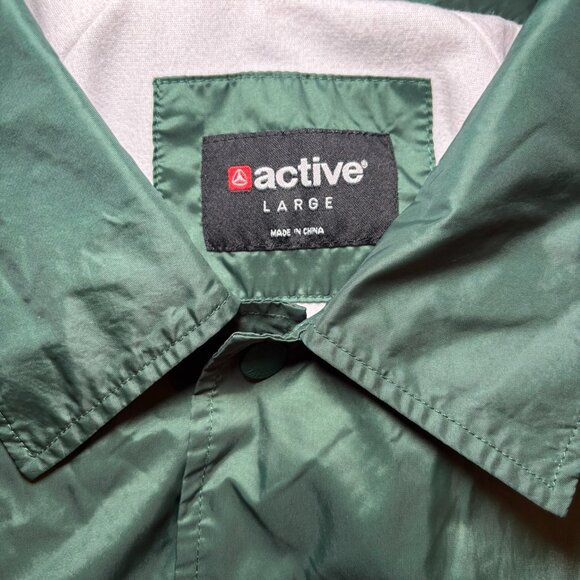 Men’s Vintage Inspired, Green, Nylon, Coach’s Jacket, Size Large - Picture 2 of 7